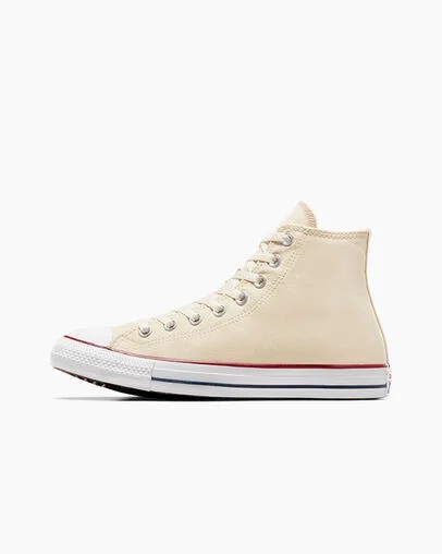 Converse Chuck Taylor All Star Men Canvas Shoes Beige White NZ | C-72956319