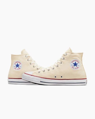 Converse Chuck Taylor All Star Men Canvas Shoes Beige White NZ | C-72956319