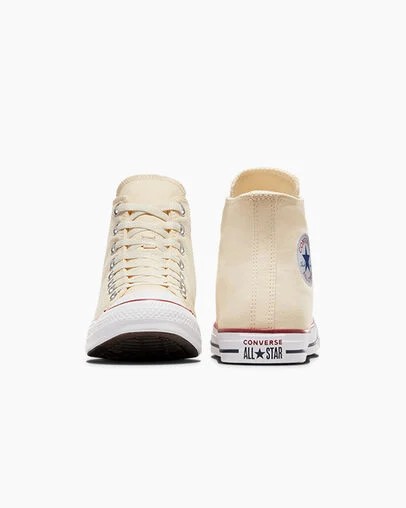Converse Chuck Taylor All Star Men Canvas Shoes Beige White NZ | C-72956319