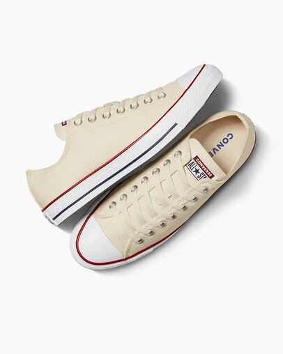 Converse Chuck Taylor All Star Men Canvas Shoes Beige White NZ | C-95321649