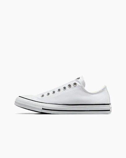 Converse Chuck Taylor All Star Men Slip On Shoes White / Black NZ | C-41506399