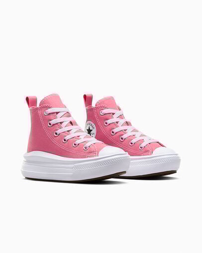 Converse Chuck Taylor All Star Move Color Pop Kids' Platform Shoes Pink / White / Black NZ | C-98047239