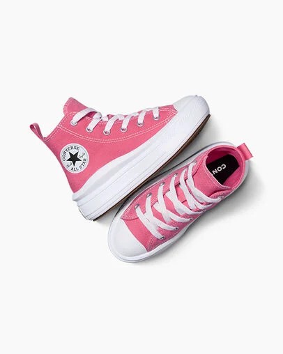 Converse Chuck Taylor All Star Move Color Pop Kids' Platform Shoes Pink / White / Black NZ | C-98047239