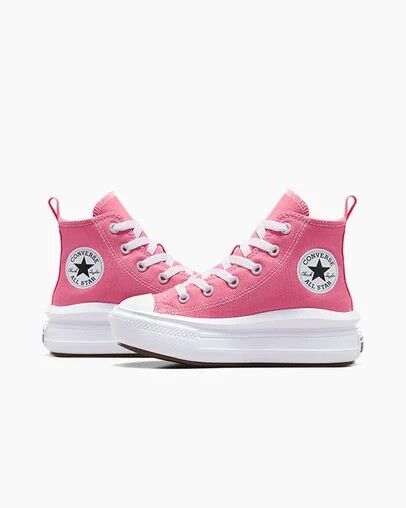 Converse Chuck Taylor All Star Move Color Pop Kids' Platform Shoes Pink / White / Black NZ | C-98047239