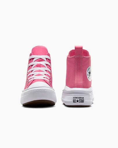Converse Chuck Taylor All Star Move Color Pop Kids' Platform Shoes Pink / White / Black NZ | C-98047239
