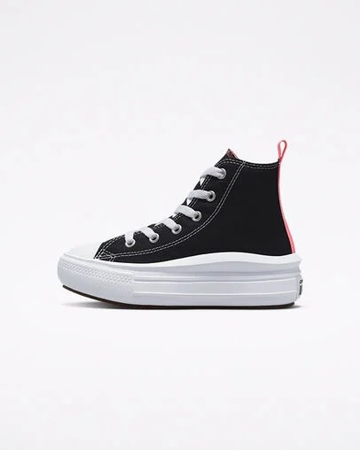 Converse Chuck Taylor All Star Move Color Pop Kids' Platform Shoes Black / Pink Light Blue / White NZ | C-74380529