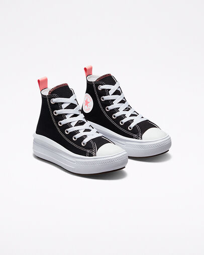 Converse Chuck Taylor All Star Move Color Pop Kids' Platform Shoes Black / Pink Light Blue / White NZ | C-74380529
