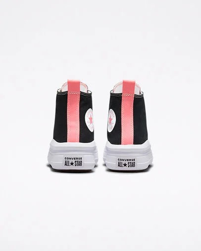 Converse Chuck Taylor All Star Move Color Pop Kids' Platform Shoes Black / Pink Light Blue / White NZ | C-74380529
