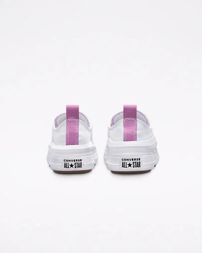 Converse Chuck Taylor All Star Move Kids' Platform Shoes White / Purple NZ | C-56719209
