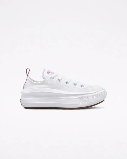 Converse Chuck Taylor All Star Move Kids\' Platform Shoes White / Purple NZ | C-56719209