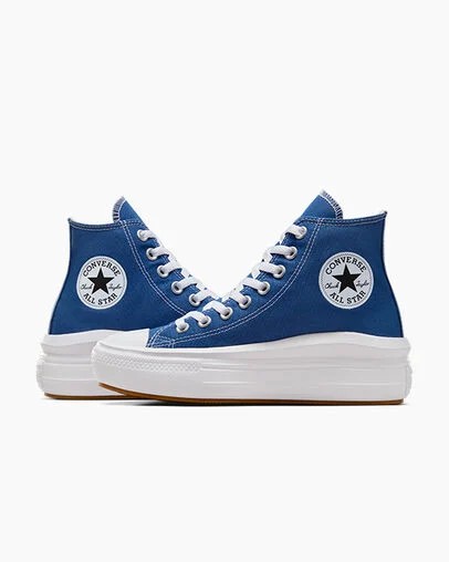 Converse Chuck Taylor All Star Move Men Platform Shoes Blue / White / Black NZ | C-03486959