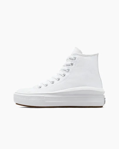 Converse Chuck Taylor All Star Move Women Platform Shoes White / Beige White / Black NZ | C-83529609