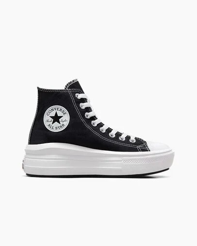 Converse Chuck Taylor All Star Move Women Platform Shoes Black / Beige White NZ | C-69710539