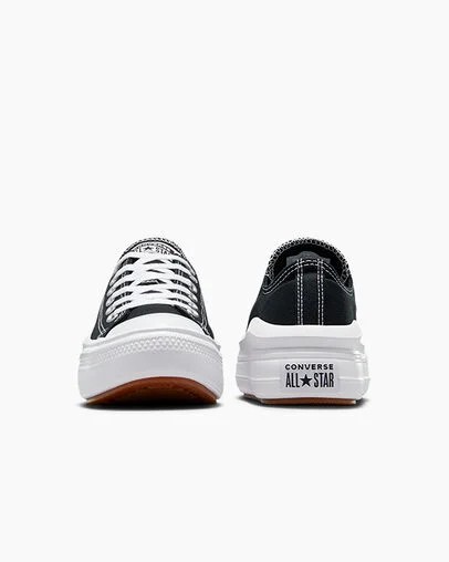 Converse Chuck Taylor All Star Move Women Platform Shoes Black / White NZ | C-16837529