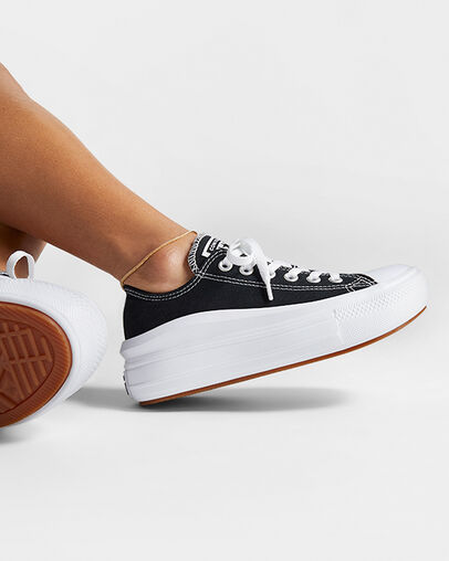 Converse Chuck Taylor All Star Move Women Platform Shoes Black / White NZ | C-16837529
