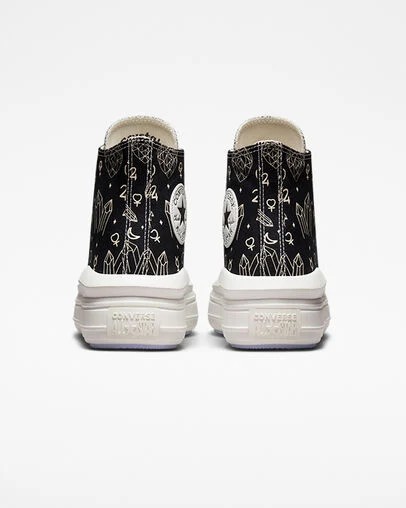 Converse Chuck Taylor All Star Move Women Platform Shoes Black / Beige White NZ | C-21056739