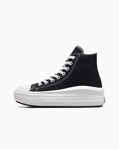 Converse Chuck Taylor All Star Move Women Platform Shoes Black / Beige White NZ | C-80796319