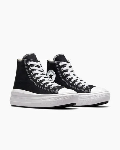 Converse Chuck Taylor All Star Move Women Platform Shoes Black / Beige White NZ | C-80796319