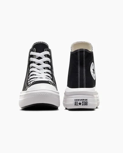 Converse Chuck Taylor All Star Move Women Platform Shoes Black / Beige White NZ | C-80796319