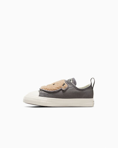 Converse Chuck Taylor All Star One Strap Sherpa Bear Kids' Sneakers Grey NZ | C-90324679