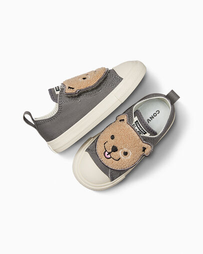 Converse Chuck Taylor All Star One Strap Sherpa Bear Kids' Sneakers Grey NZ | C-90324679