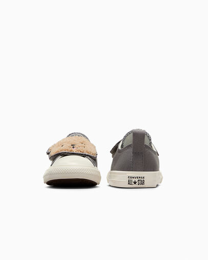 Converse Chuck Taylor All Star One Strap Sherpa Bear Kids' Sneakers Grey NZ | C-90324679