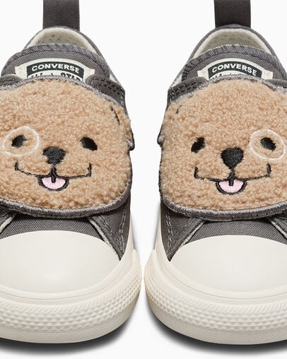 Converse Chuck Taylor All Star One Strap Sherpa Bear Kids' Sneakers Grey NZ | C-90324679