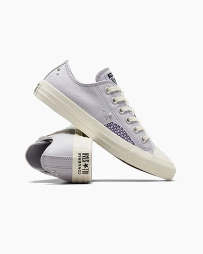 Converse Chuck Taylor All Star Pearls & Studs Women Sneakers Purple Blue Grey NZ | C-37906159