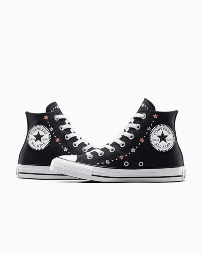 Converse Chuck Taylor All Star Petite Petals Women Sneakers Black / White NZ | C-85190279