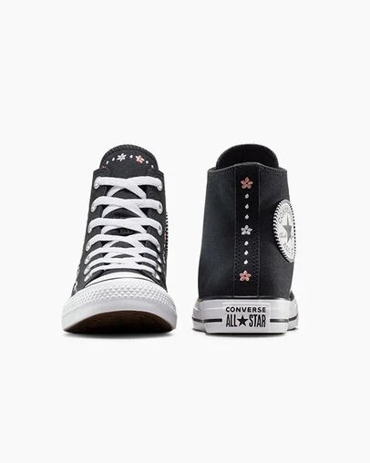 Converse Chuck Taylor All Star Petite Petals Women Sneakers Black / White NZ | C-85190279