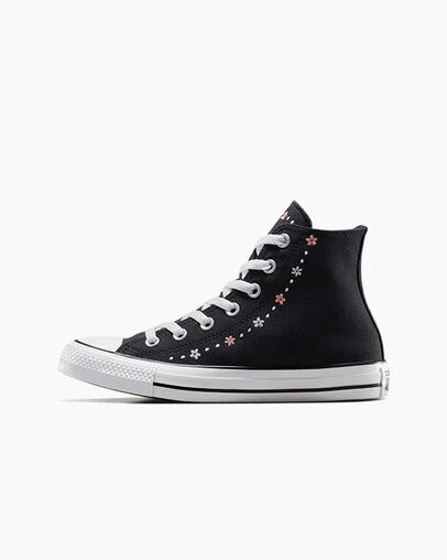 Converse Chuck Taylor All Star Petite Petals Women Sneakers Black / White NZ | C-47650929
