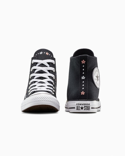 Converse Chuck Taylor All Star Petite Petals Women Sneakers Black / White NZ | C-47650929