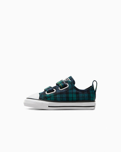 Converse Chuck Taylor All Star Plaid Kids' Sneakers Green / Navy / White NZ | C-05792819