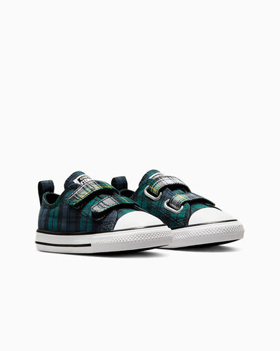 Converse Chuck Taylor All Star Plaid Kids' Sneakers Green / Navy / White NZ | C-05792819