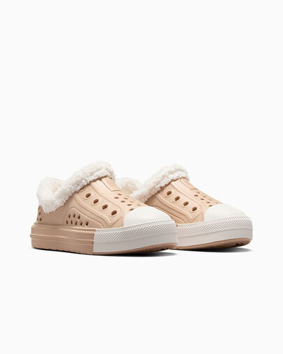 Converse Chuck Taylor All Star Play Lite CX Sherpa Kids' Sneakers Light Brown NZ | C-09614759