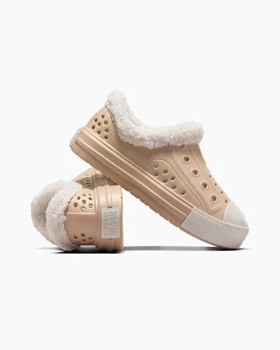 Converse Chuck Taylor All Star Play Lite CX Sherpa Kids' Sneakers Light Brown NZ | C-09614759