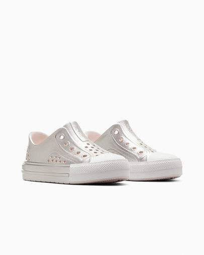 Converse Chuck Taylor All Star Play Lite CX Metallic Kids' Sneakers Pink / Silver / White NZ | C-57841069
