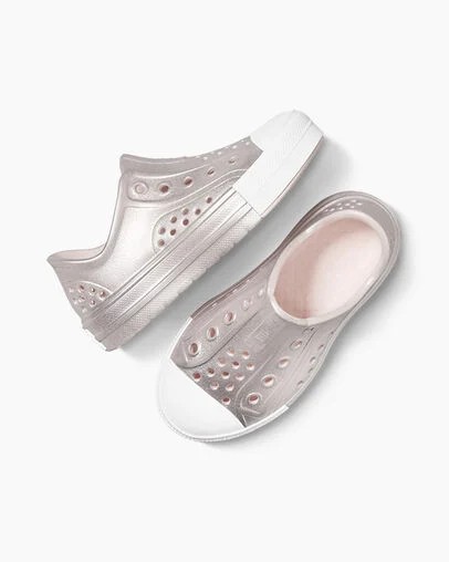 Converse Chuck Taylor All Star Play Lite CX Metallic Kids' Sneakers Pink / Silver / White NZ | C-57841069