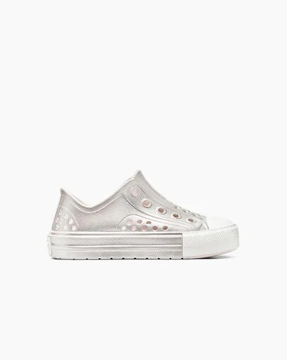 Converse Chuck Taylor All Star Play Lite CX Metallic Kids\' Sneakers Pink / Silver / White NZ | C-57841069