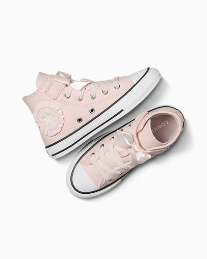 Converse Chuck Taylor All Star Ruffles & Bows Easy-On Kids' Sneakers Pink / White NZ | C-85392419