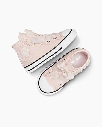 Converse Chuck Taylor All Star Ruffles & Bows Easy-On Kids' Sneakers Pink / White NZ | C-78152039