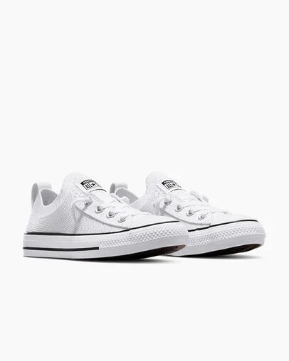 Converse Chuck Taylor All Star Shoreline Knit Women Slip On Shoes White / Black NZ | C-57603289