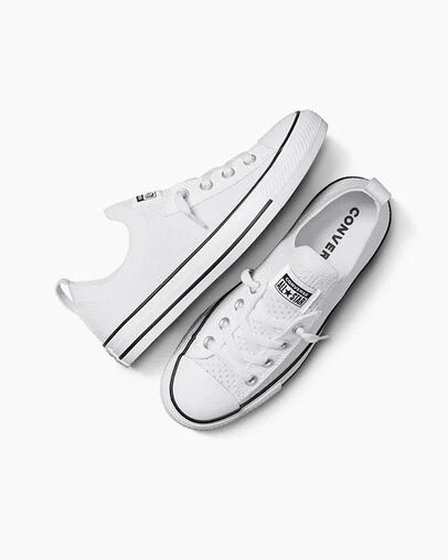 Converse Chuck Taylor All Star Shoreline Knit Women Slip On Shoes White / Black NZ | C-57603289