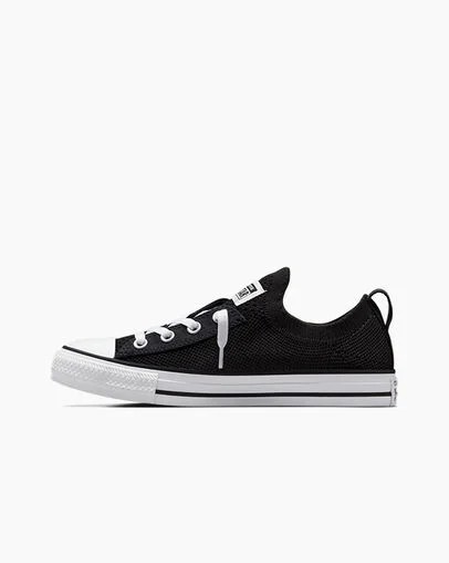 Converse Chuck Taylor All Star Shoreline Knit Women Slip On Shoes Black / White NZ | C-27693089