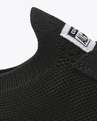 Converse Chuck Taylor All Star Shoreline Knit Women Slip On Shoes Black / White NZ | C-27693089