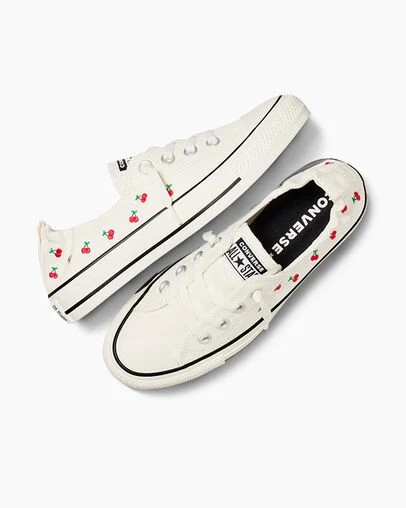Converse Chuck Taylor All Star Shoreline Cherry Women Sneakers White / Red / Green NZ | C-04687529