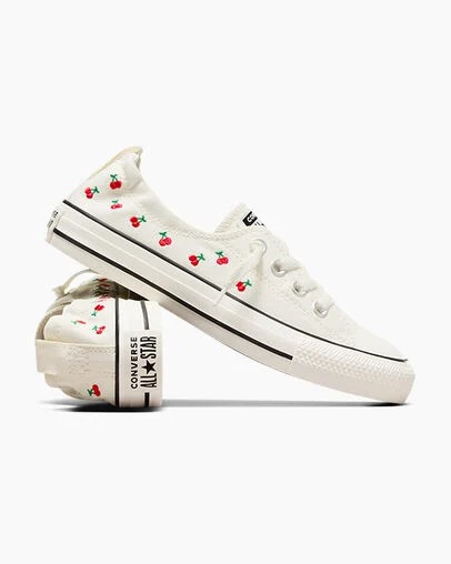 Converse Chuck Taylor All Star Shoreline Cherry Women Sneakers White / Red / Green NZ | C-04687529
