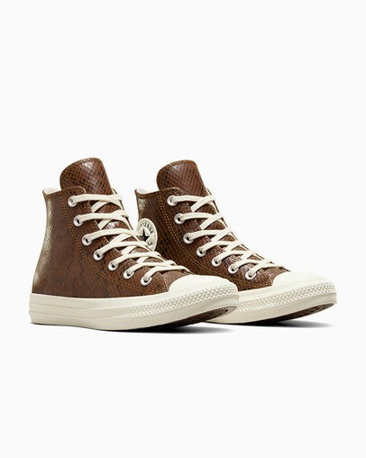 Converse Chuck Taylor All Star Snakeskin Print Women Sneakers Brown NZ | C-15260399