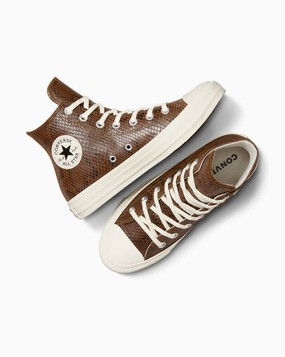 Converse Chuck Taylor All Star Snakeskin Print Women Sneakers Brown NZ | C-15260399