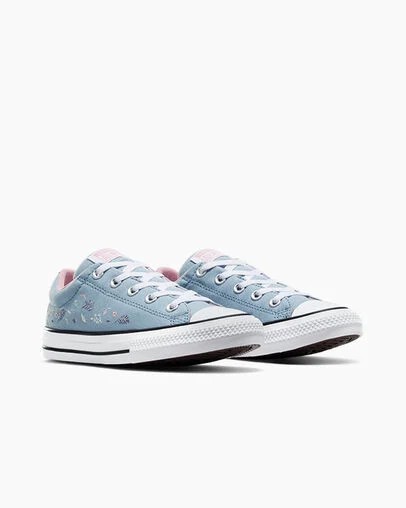 Converse Chuck Taylor All Star Street Tiny Florals Kids' Sneakers Blue / Pink NZ | C-56342799